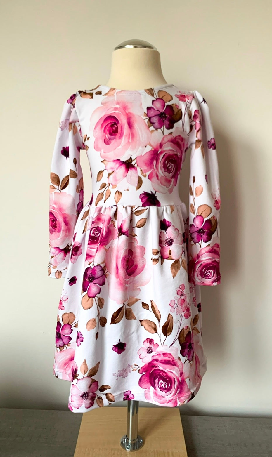 Schleifen Kleid langarm