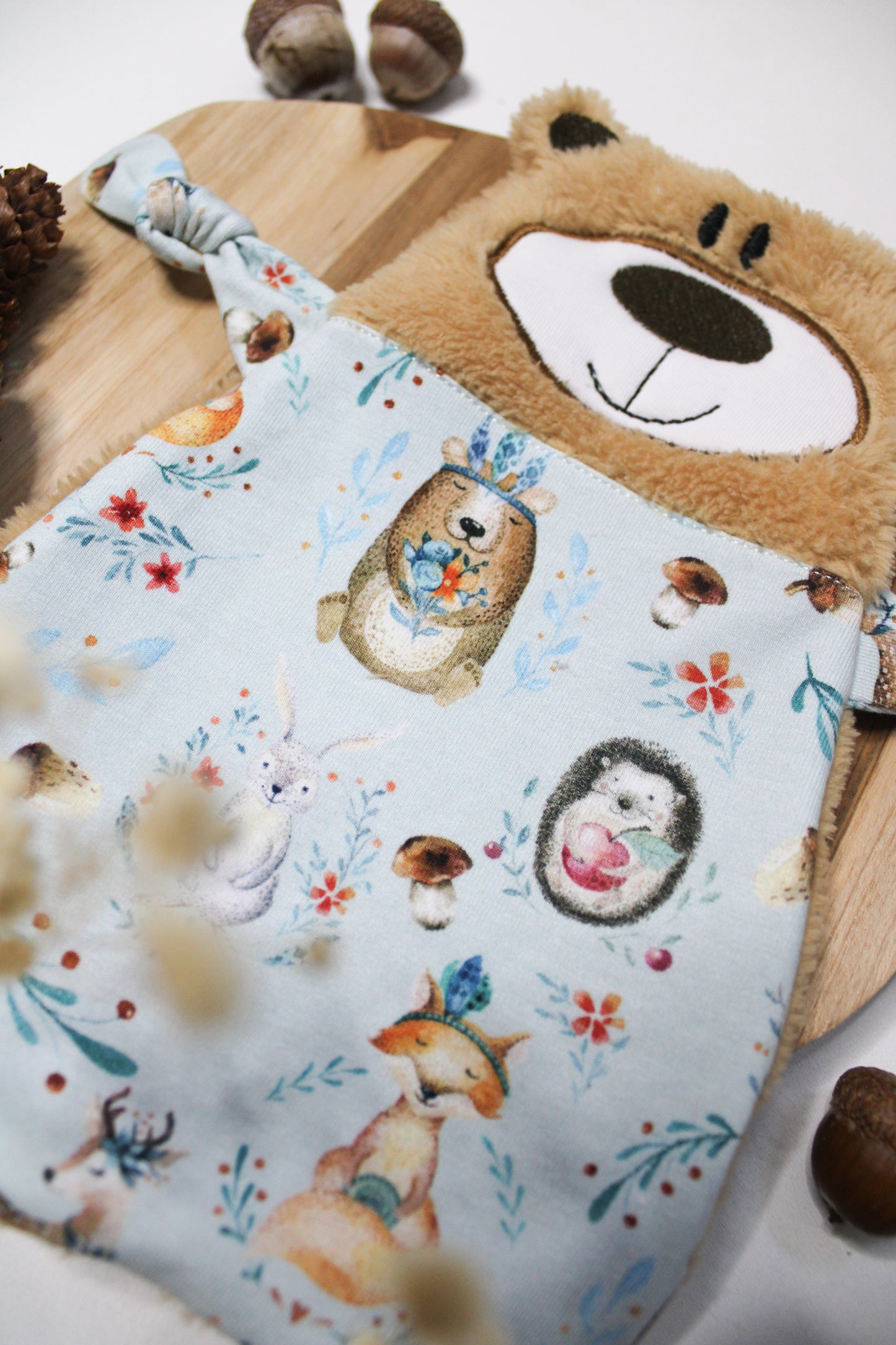 Kuscheltuch / Schmusetuch „Bärchen“ – Baby Einzelstück