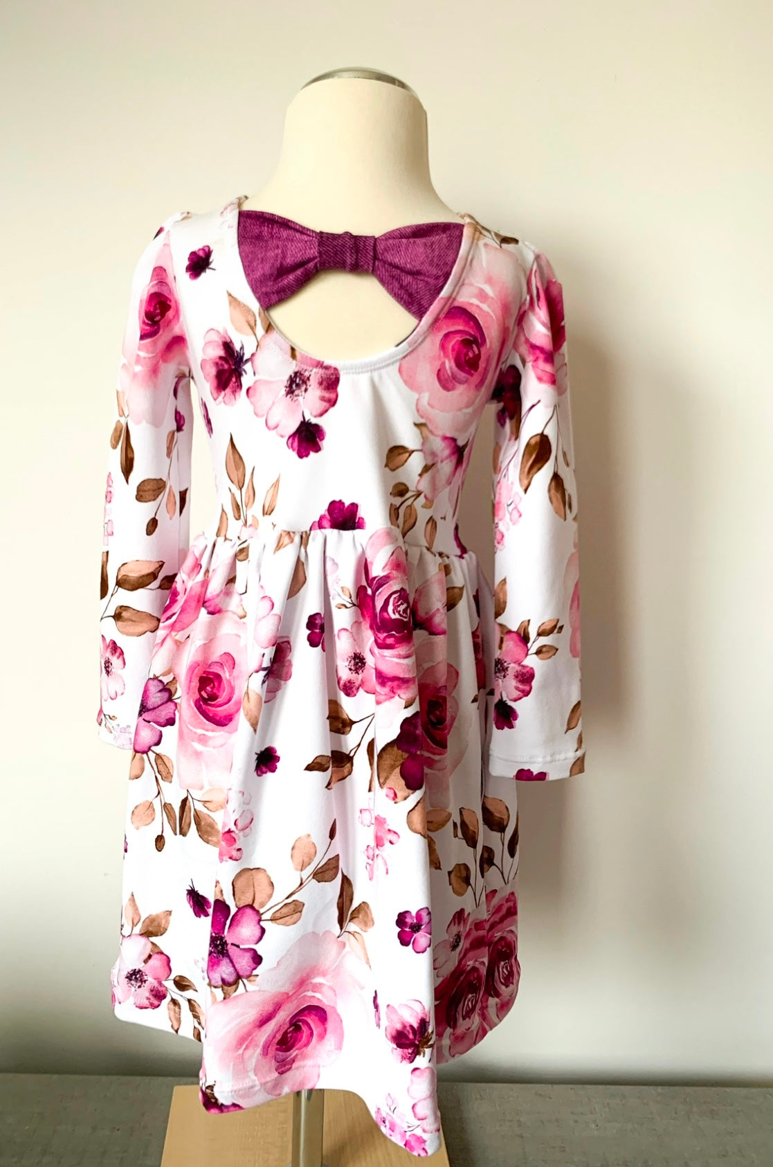 Schleifen Kleid langarm