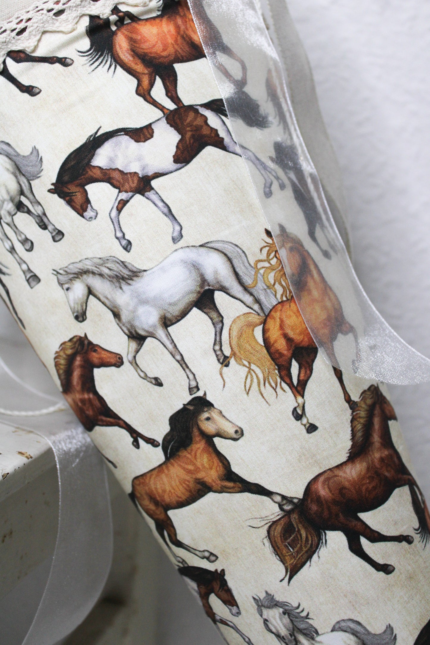 Schultüte Pferde beige