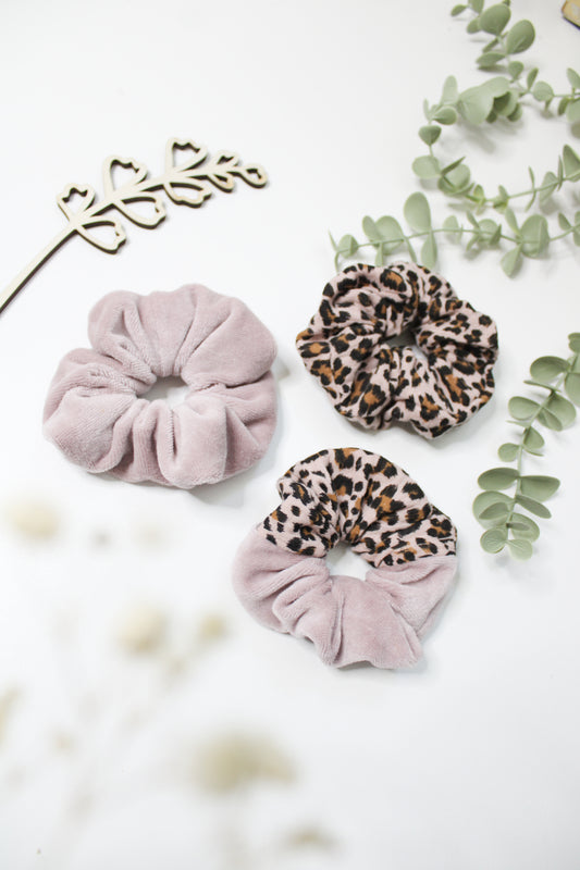 Scrunchie Rosé & Leopard