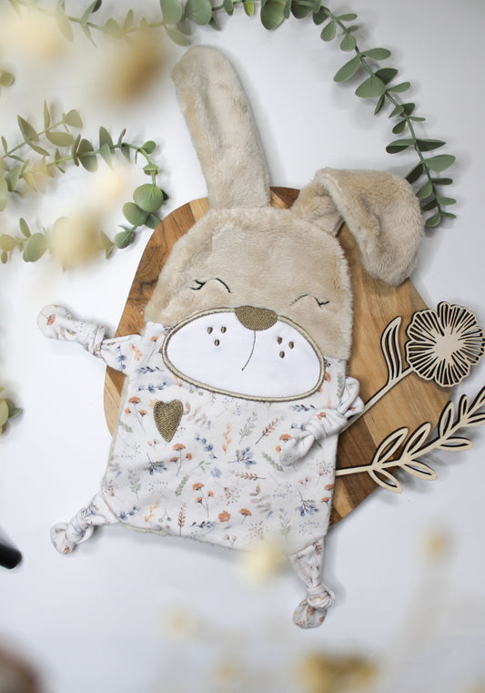 Kuscheltuch / Schmusetuch „Hase“ – Baby Einzelstück