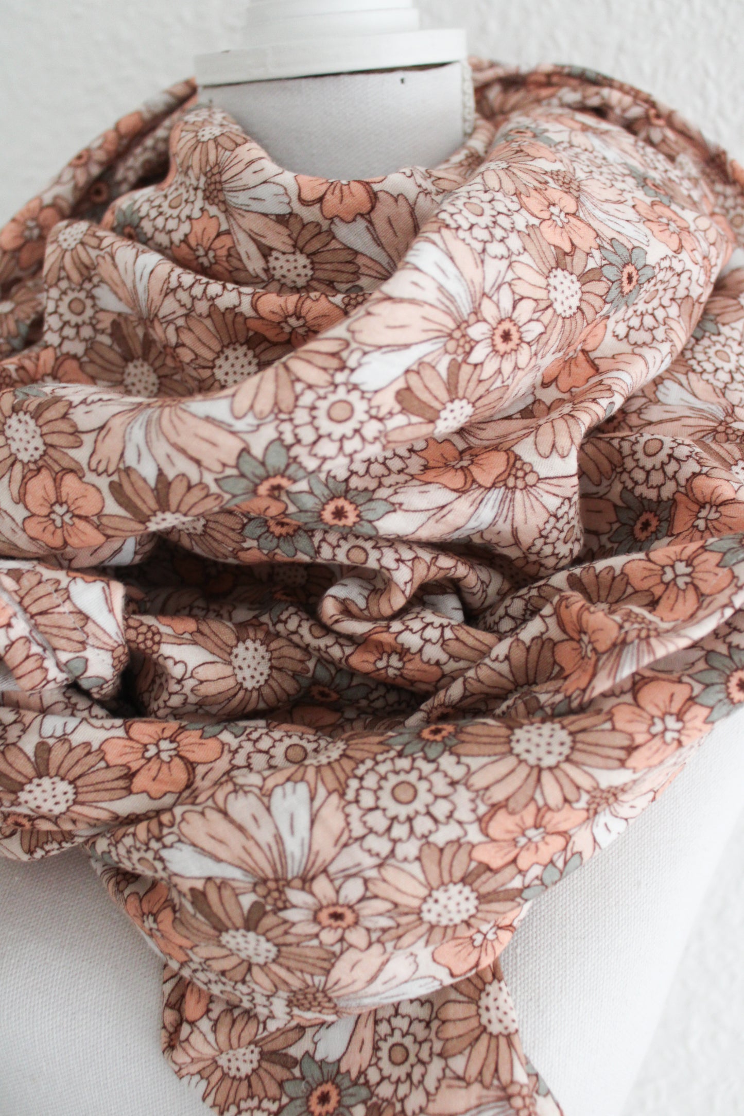 XXL Musslintuch Blumen