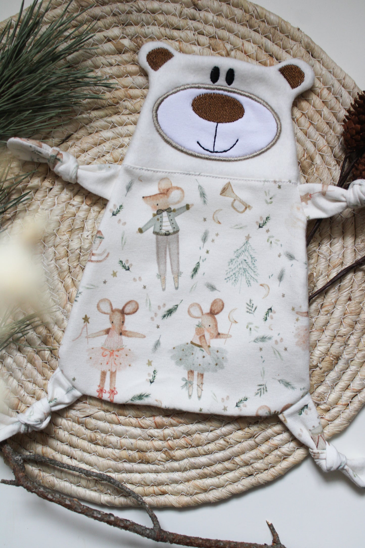 Kuscheltuch / Schmusetuch „Bärchen“ – Baby Einzelstück