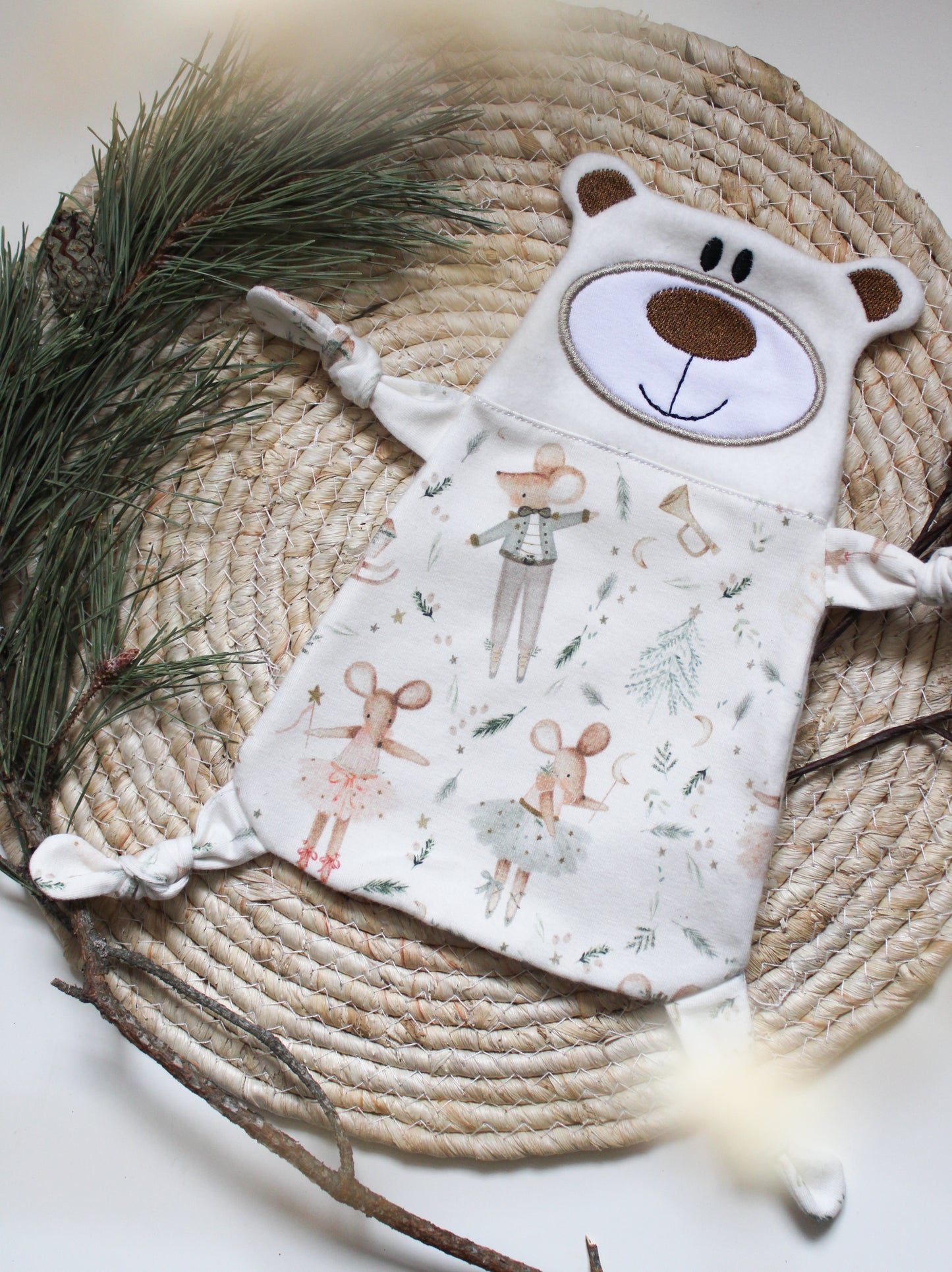 Kuscheltuch / Schmusetuch „Bärchen“ – Baby Einzelstück