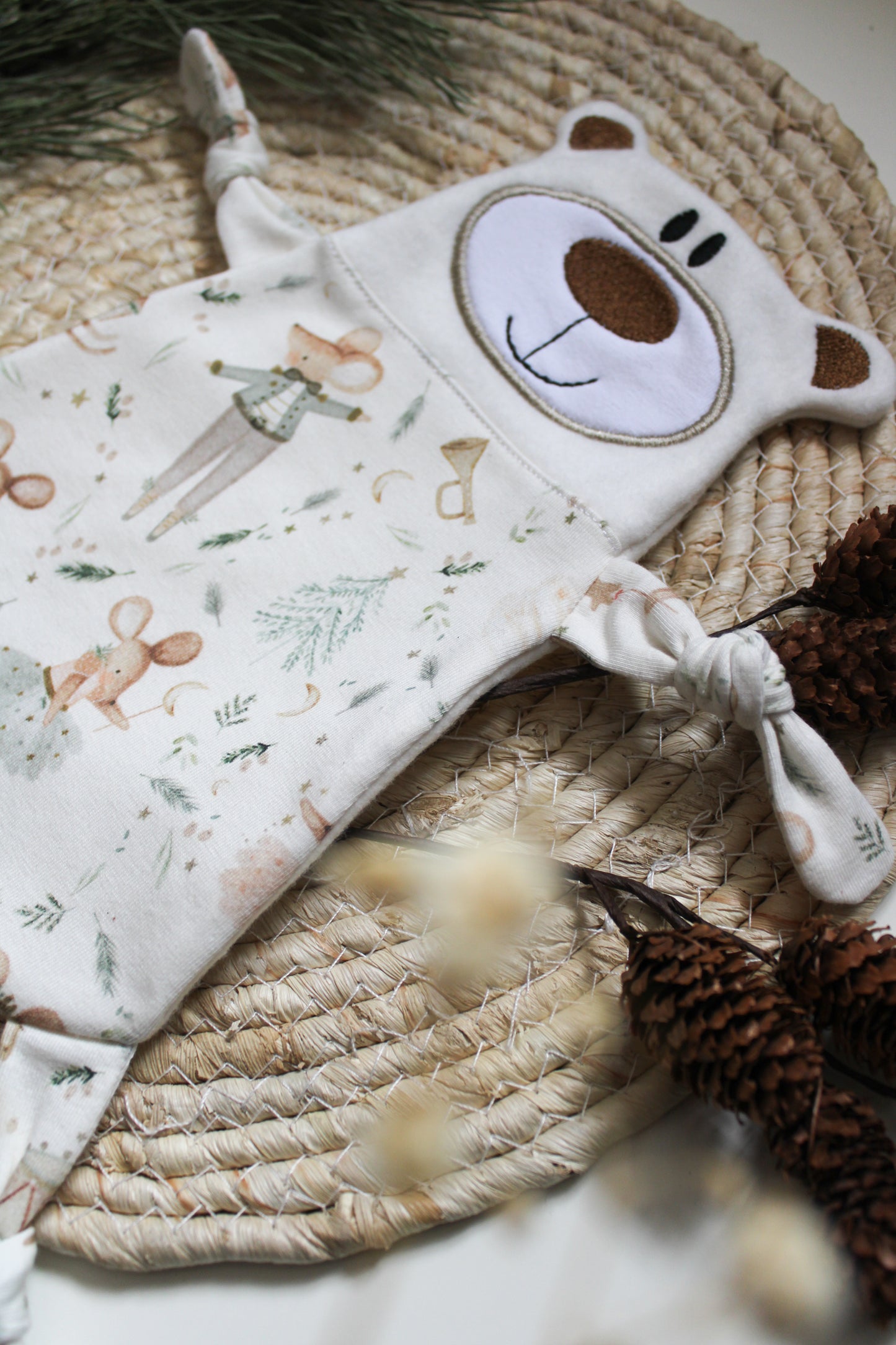 Kuscheltuch / Schmusetuch „Bärchen“ – Baby Einzelstück