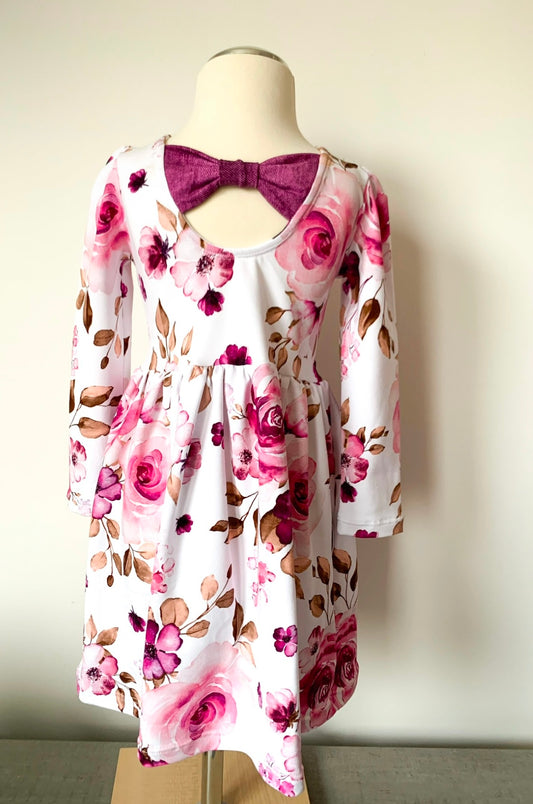 Schleifen Kleid langarm