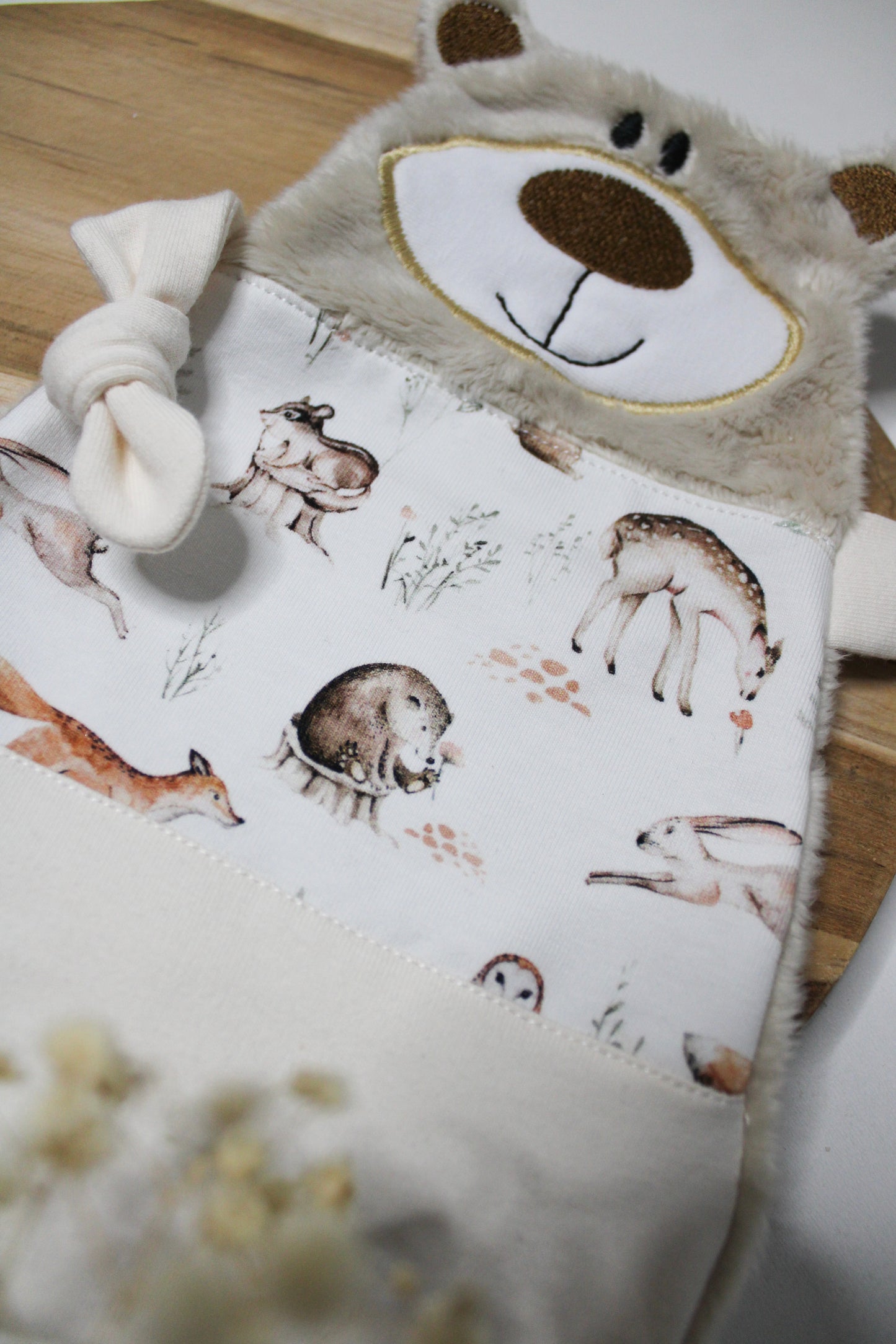 Kuscheltuch / Schmusetuch „Bärchen“ – Baby Einzelstück