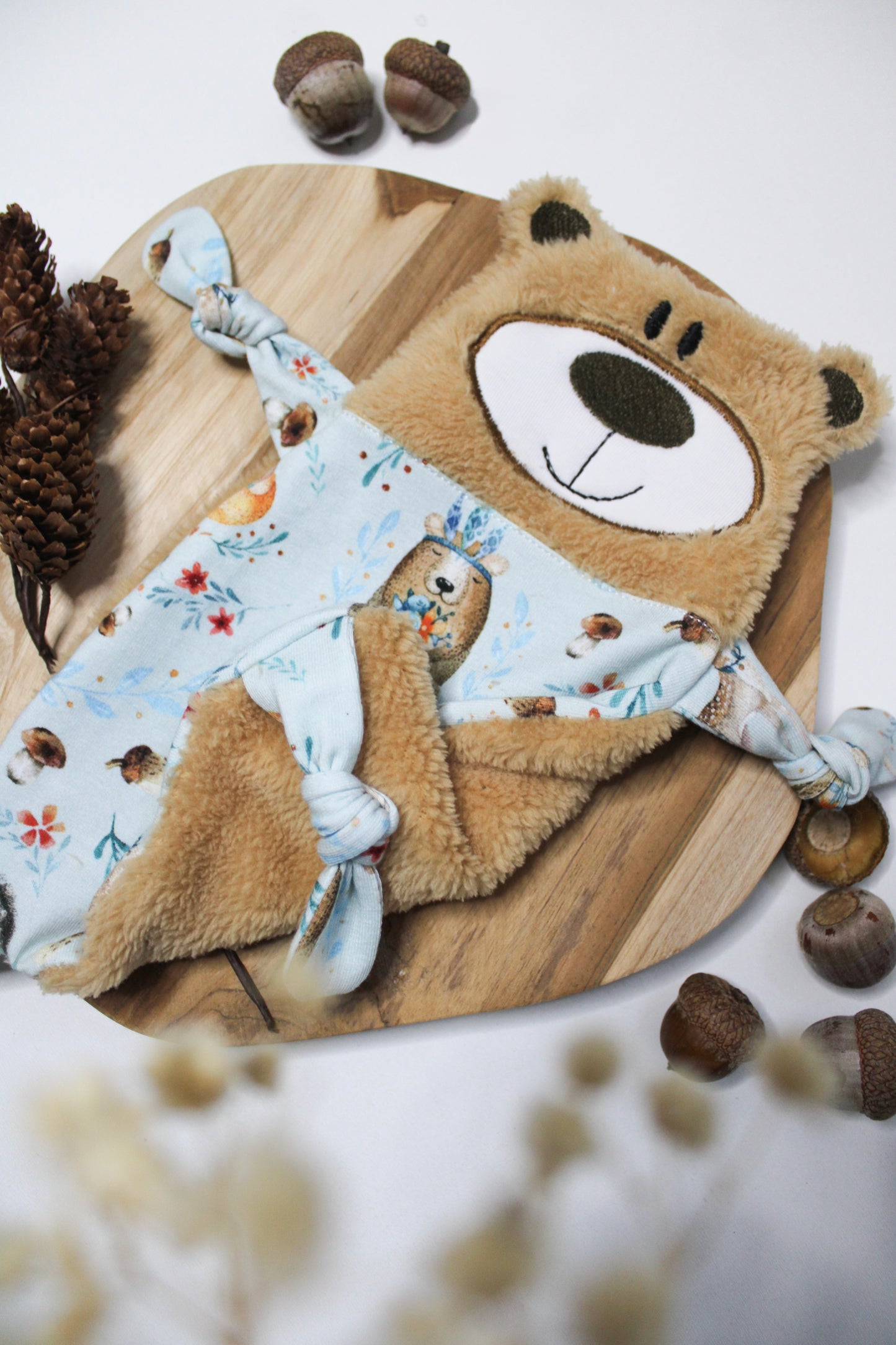 Kuscheltuch / Schmusetuch „Bärchen“ – Baby Einzelstück