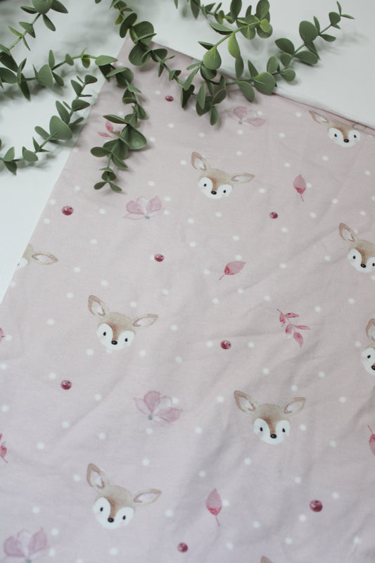 „Rosa Rehköpfe“ French Terry