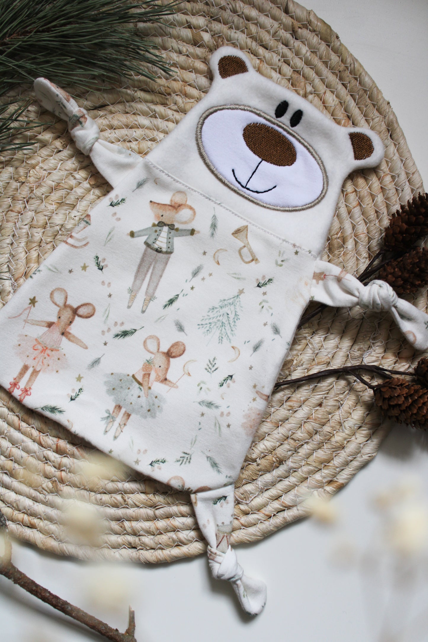 Kuscheltuch / Schmusetuch „Bärchen“ – Baby Einzelstück