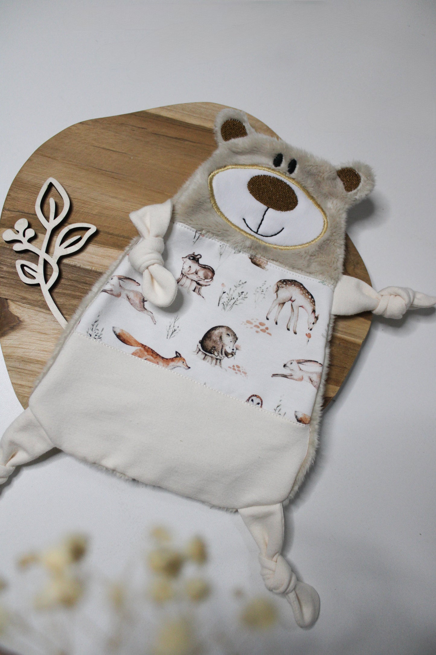 Kuscheltuch / Schmusetuch „Bärchen“ – Baby Einzelstück