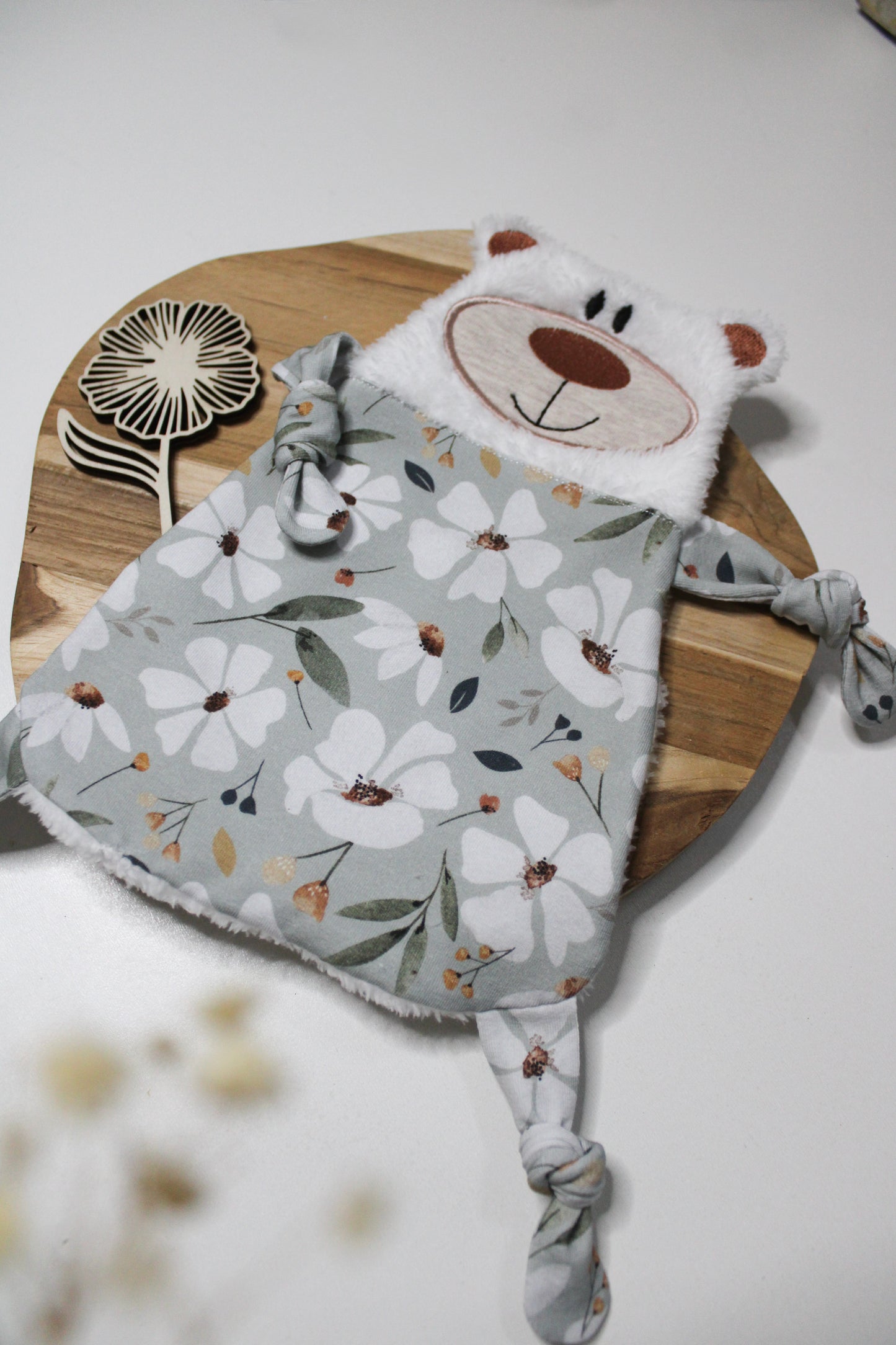 Kuscheltuch / Schmusetuch „Bärchen“ – Baby Einzelstück