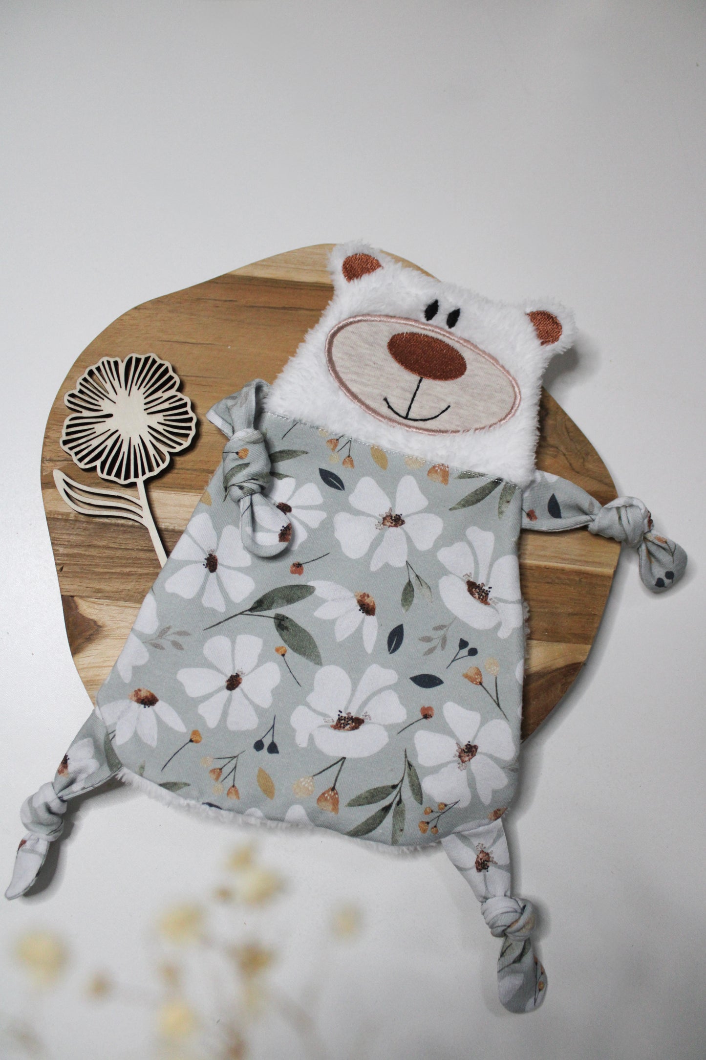 Kuscheltuch / Schmusetuch „Bärchen“ – Baby Einzelstück