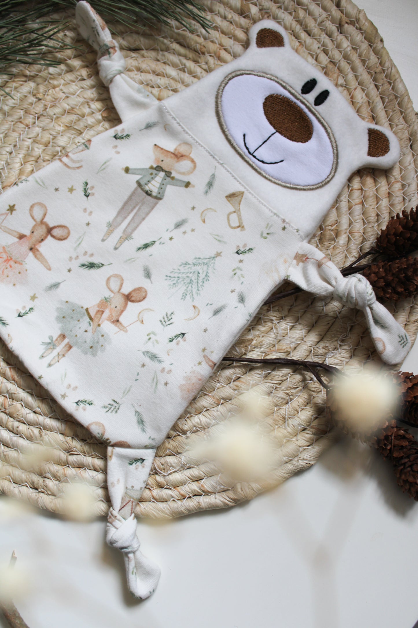 Kuscheltuch / Schmusetuch „Bärchen“ – Baby Einzelstück