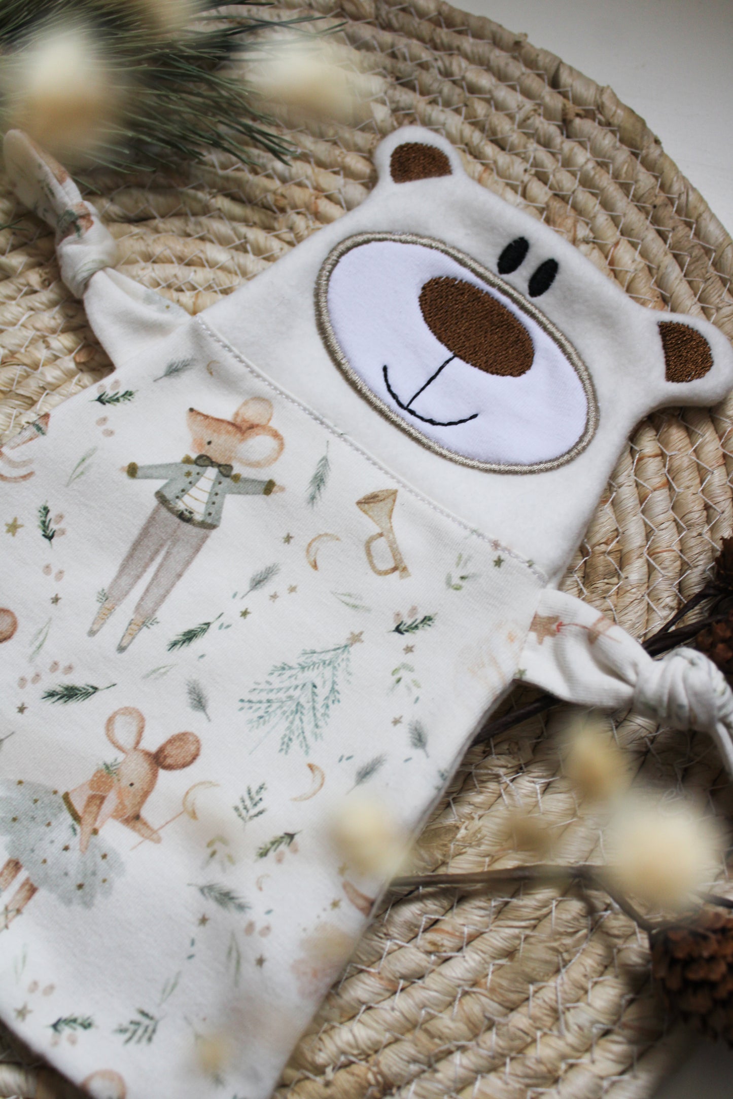 Kuscheltuch / Schmusetuch „Bärchen“ – Baby Einzelstück