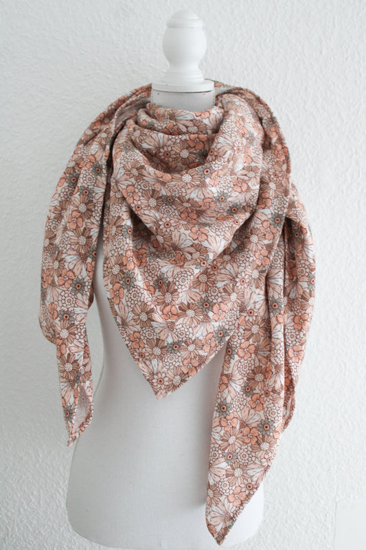 XXL Musslintuch Blumen