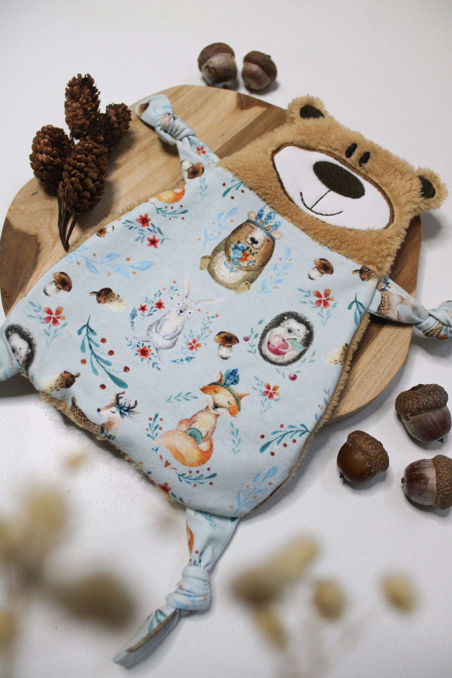 Kuscheltuch / Schmusetuch „Bärchen“ – Baby Einzelstück